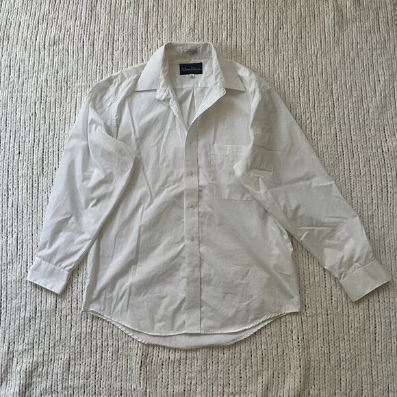Oscar De La Renta White Button Up Shirt - Size 15.5 - Picture 1 of 5
